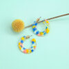 Multicoloured Resin Hoop Earrings - Buy Online UK