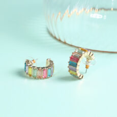 Chunky Rainbow Hoop Earrings - Buy Online UK