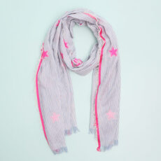 Striped Scarf With Stars - Buy Online UK