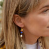 Coloured Beads Evil Eye Earrings - Buy Online UK