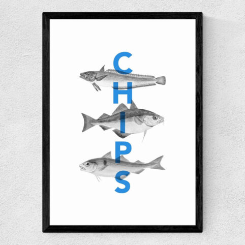 Fish & Chips Art Print - Buy Online UK