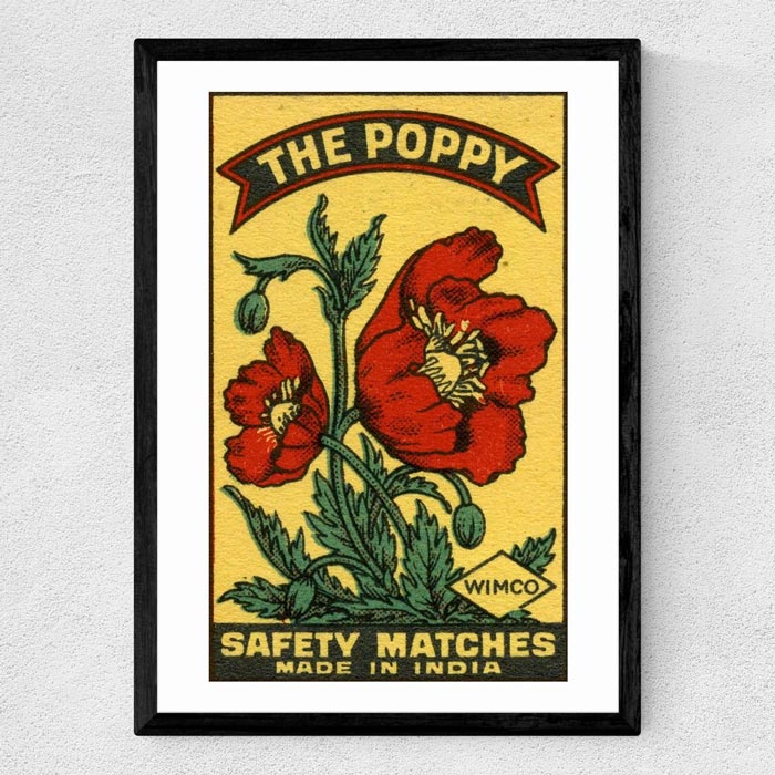 The Poppy Matchbox Print - Buy Online UK