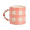 Pink Gingham Check Mug - for Sale Online UK