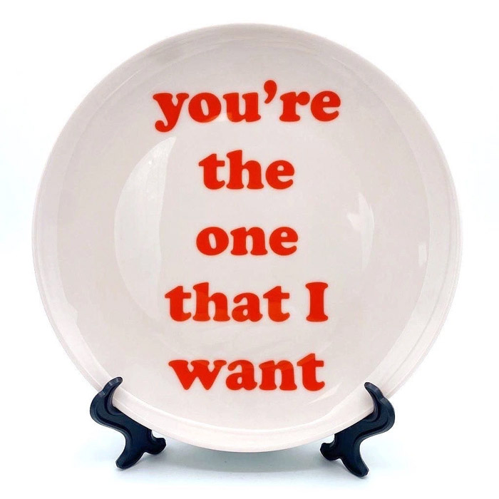 You're The One That I Want Plate - Buy Online UK