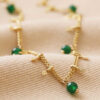 Green Stone Beaded Necklace - Buy Online U