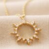 Gold Crystal Sunburst Necklace - Buy Online UK
