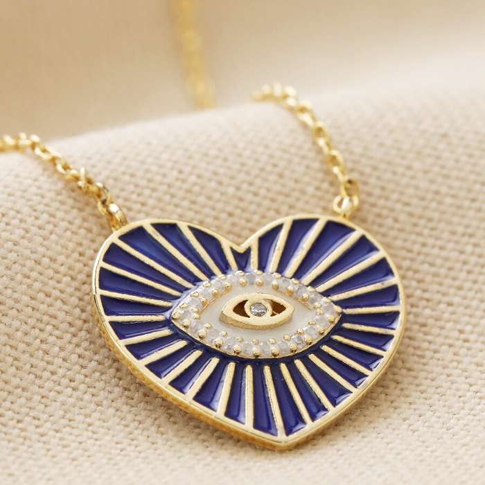 Evil Eye Heart Necklace - Buy Online With Free UK Delivery