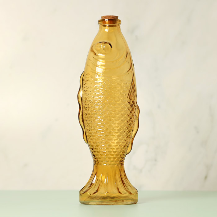 Coloured Glass Fish Bottle Choose From Four Colours Online UK