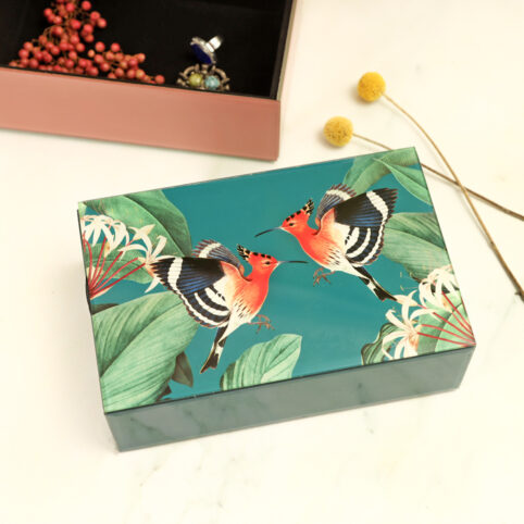 Teal Birds Of Paradise Jewellery Box Buy Online UK