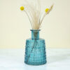 Blue Embossed Glass Vase - For Sale Online UK