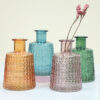 Embossed Glass Vase In Small - Free UK Delivery When Purchase Online