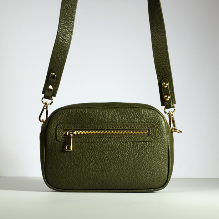 Leather Double Zip Bag - For Sale Online UK