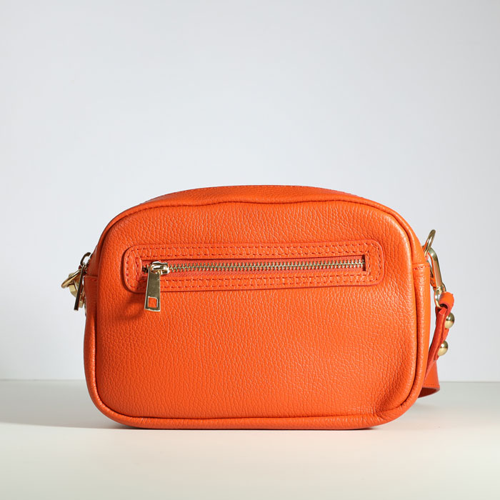 Burnt Orange Leather Shoulder Bag - Buy Online UK