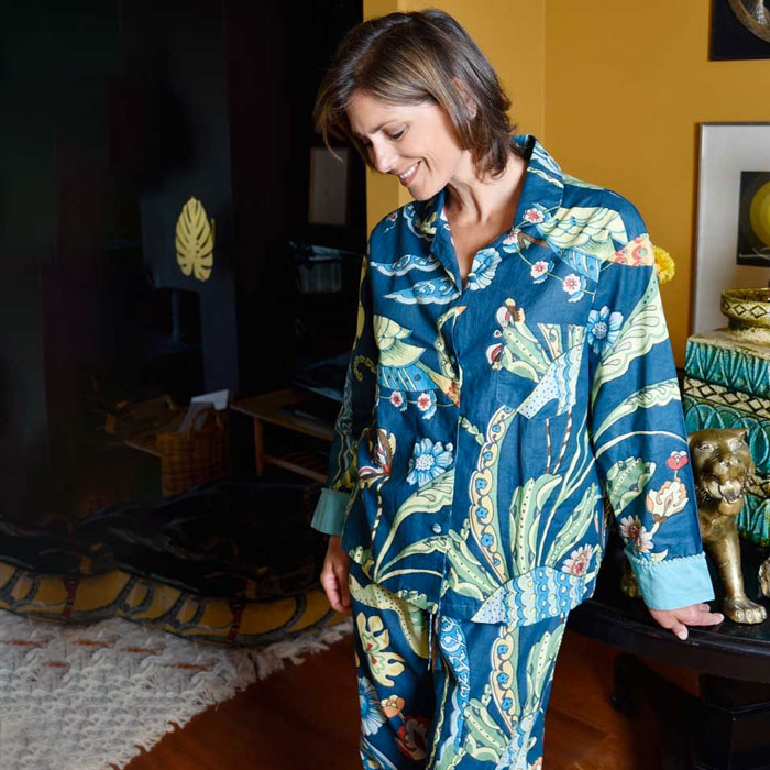 Exotic Birds Blue Ladies Pyjamas - Buy Online UK