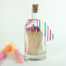 Glass bottle of Rainbow Matches - Buy Online UK
