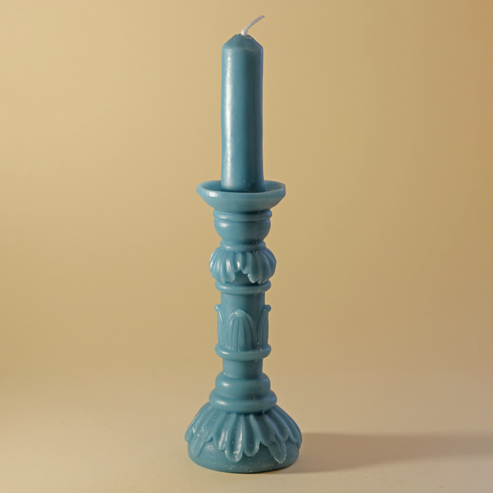 Blue Candlestick Wax Candle - Buy Online UK
