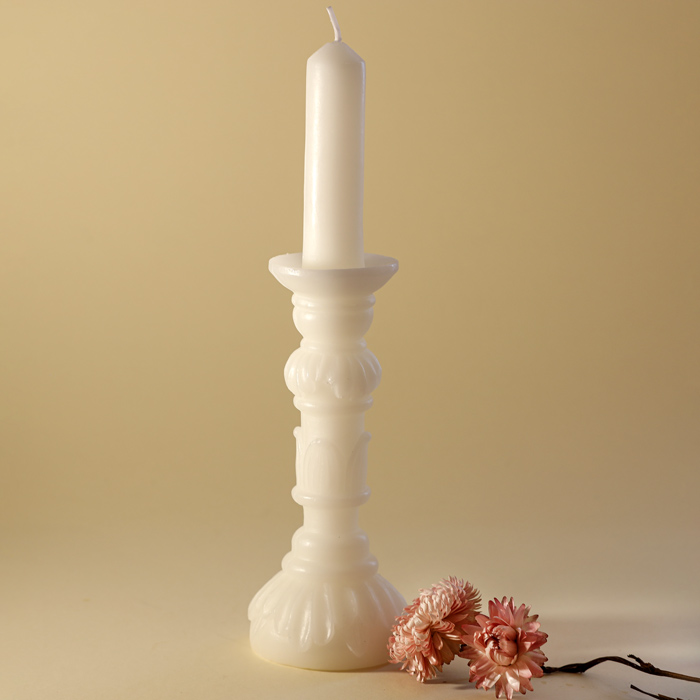 White Wax Candlestick Shaped Candle - Buy Online UK