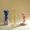 Fluted Glass Candlestick Holder - For Sale Online UK