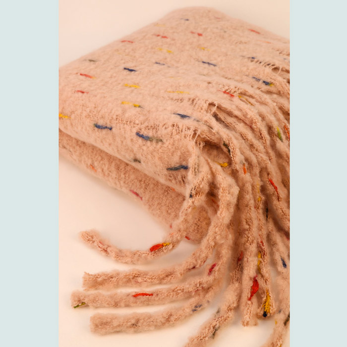 Pink Rainbow Stitch Scarf - For Sale Online UK