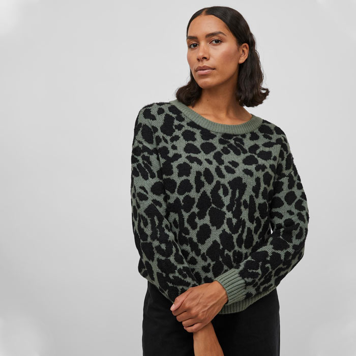 Vila Leopard Print Knit - For Sale Online UK