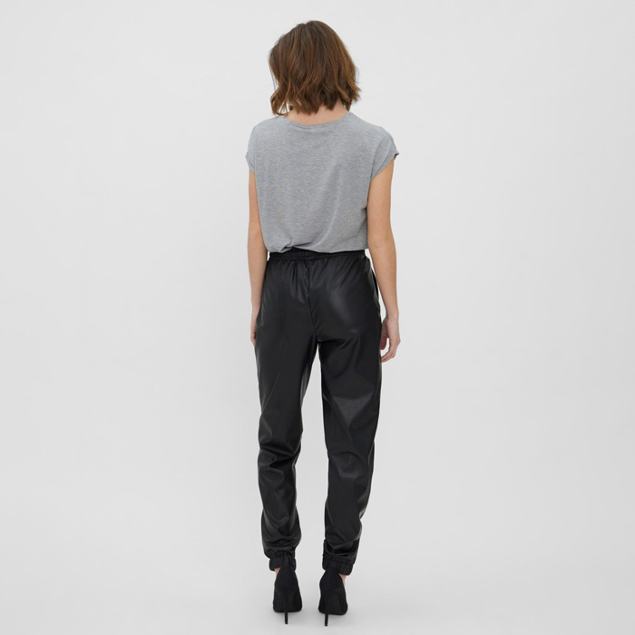 Faux Leather Elasticated Cuff Pants - Purchase Online UK