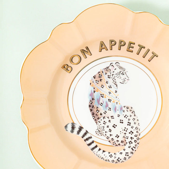 Leopard Plate Bon Appetit Plate - Buy Online UK