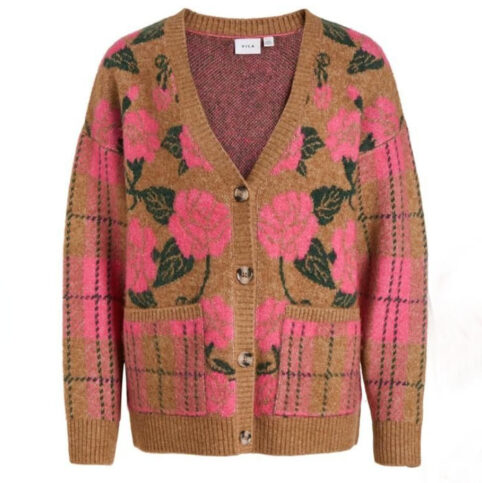 Vila Flower Check Cardigan - Buy Online With Free UK Delivery