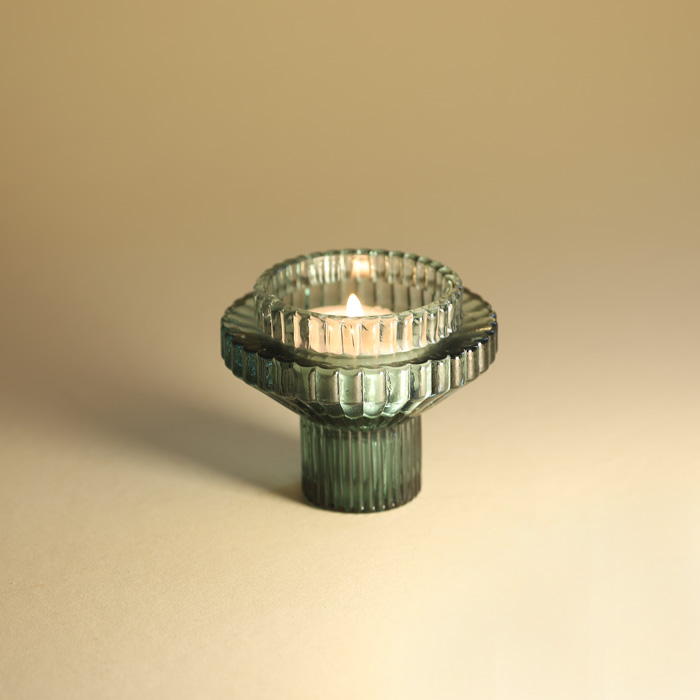 Green Glass Candleholder - Buy Online UK