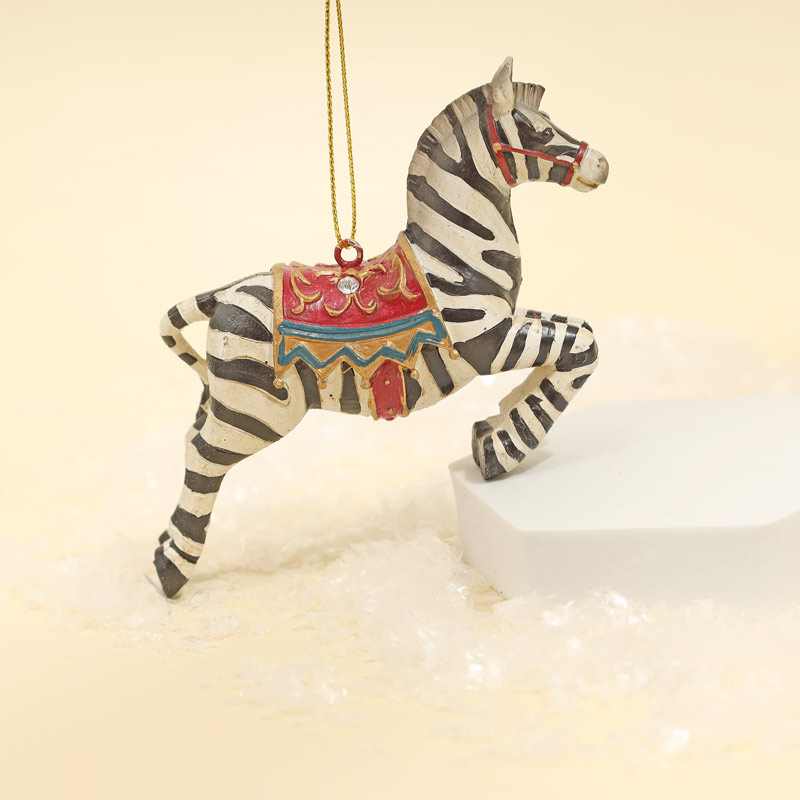 Circus Zebra Christmas Bauble - Buy Online UK