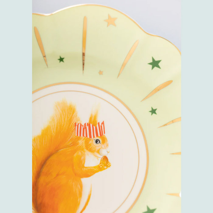 Festive Hat Squirrel Plate - Buy Online UK