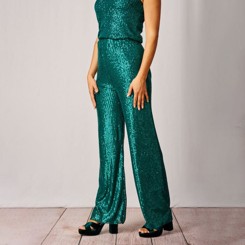 Luella Emerald Sequin Trousers - For Sale Online UK