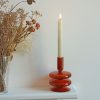 Burnt Orange Candlestick Holder - Buy Online UK