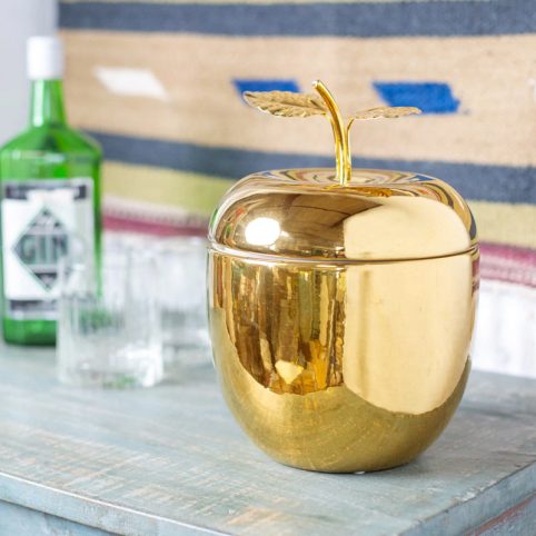 This Lovely shaped Gold Apple Ice Bucket Looks Good When Filled With Ice Or Just For Display From Source Lifestyle