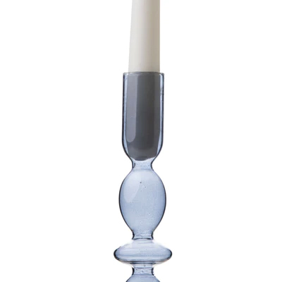 grey glass candleholder - buy online uk