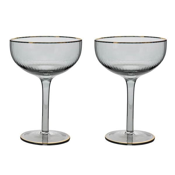 Ribbed Coupe Cocktail Glasses - Buy Online UK