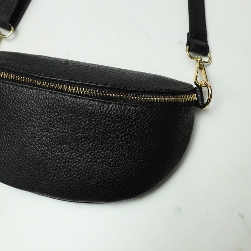 Black Leather Belt Bag - For Sale Online UK