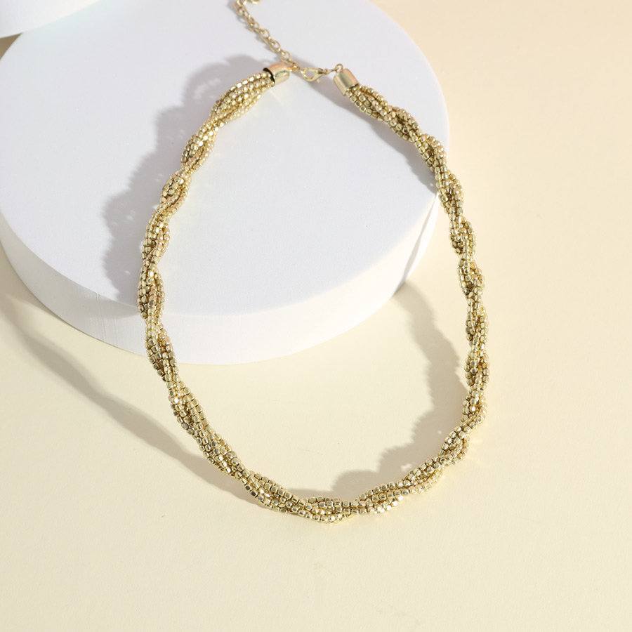 Chunky Gold Twisted Rope Necklace - Buy Online UK