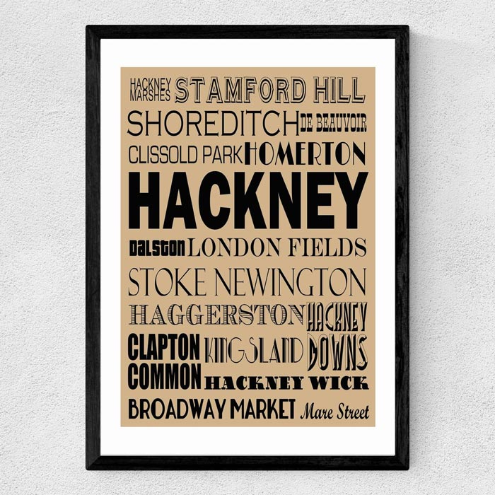 Hackney Bus Roll Print Framed - Buy Online UK