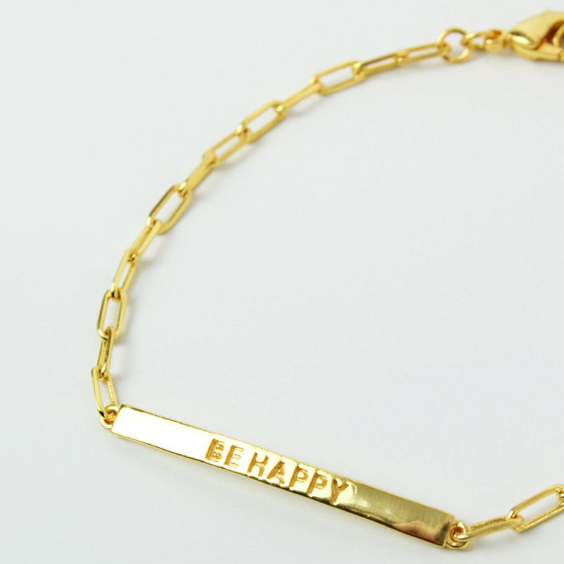 Be Happy Bracelet Gold Plated - Buy Online UK
