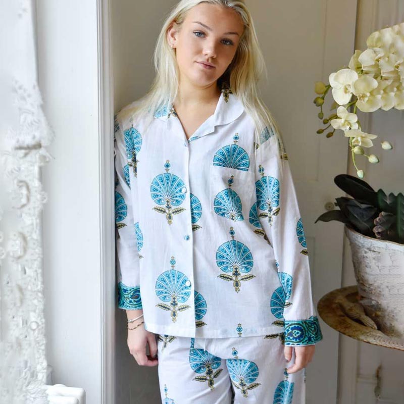 Aqua Shell Pyjamas - Purchase Online With Free UK Delivery