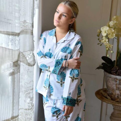 Aqua Shell Pyjamas - Buy Online UK