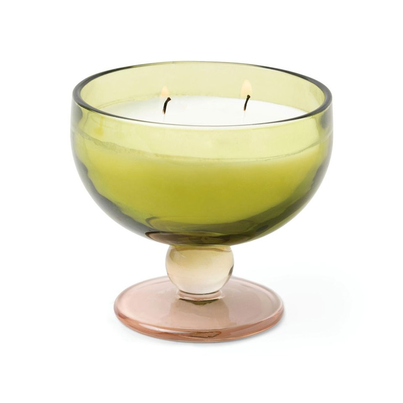 Glass Goblet Misted Lime Scented Candle - Buy Online UK