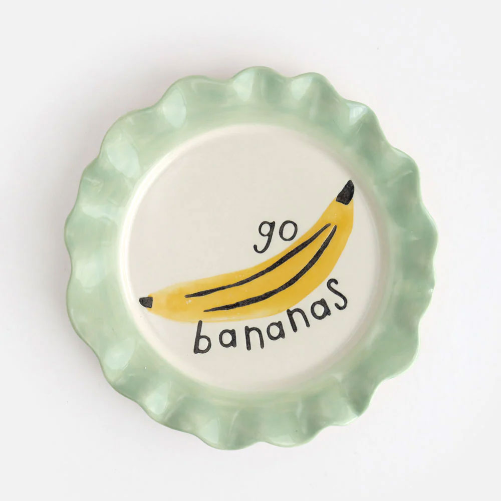 Go Bananas Scalloped Plate - Buy Online UK