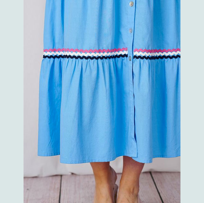 Scallop Detail Cotton Dress - Purchase Online UK