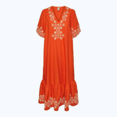 Orange Embroidered Summer Dress - Buy online UK