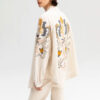 Embroidered Linen Blend Jacket - Purchase Online UK
