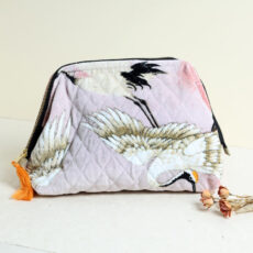 Pink Stork Velvet Pouch - Buy Online UK