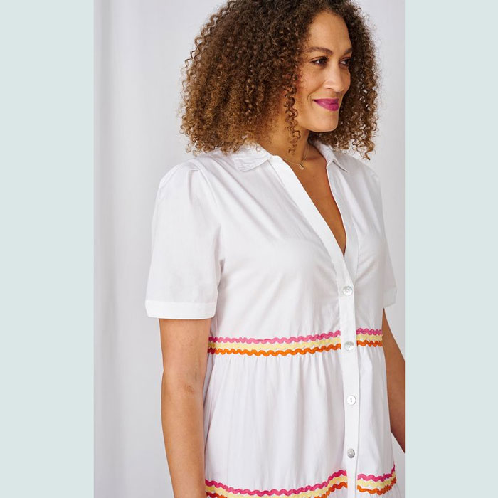 Luella 'white Rik Rak Dress - For Sale Online UK