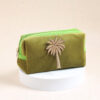 Palm Tree Brooch Velvet Make Up Bag - Buy Online UK