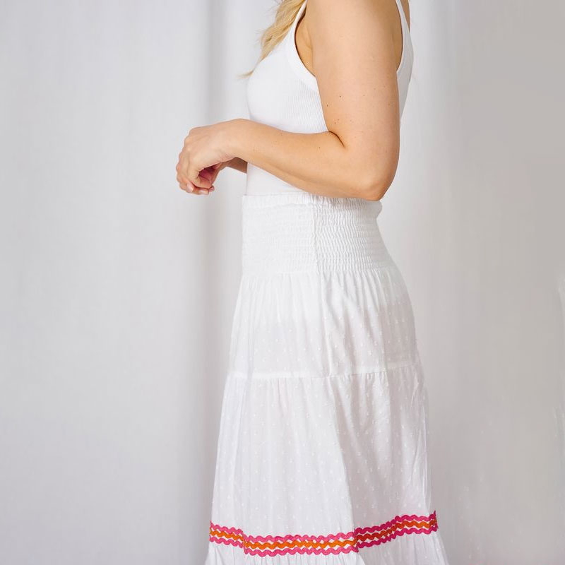 Luella White Rik-Rak Skirt Purchase Online UK